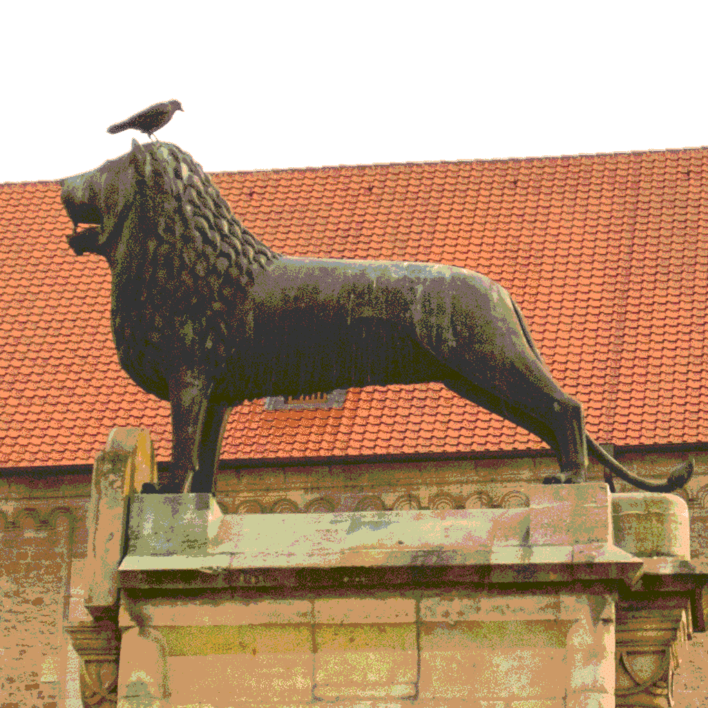 Loewen-Statue in Braunschweig
