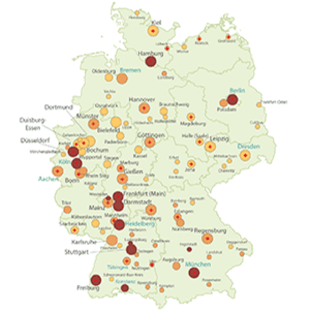 Karte Hochschulstädtescoring